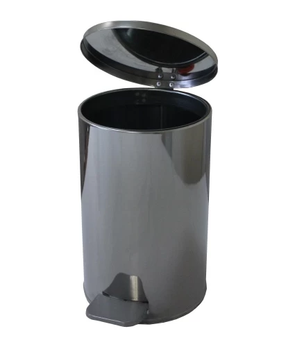 Урна с педалью 10 л (хром)
