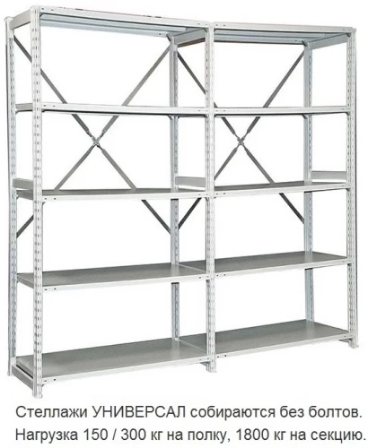 Стеллаж металлический ТСУ 4.15 (2000х1560х600) 4